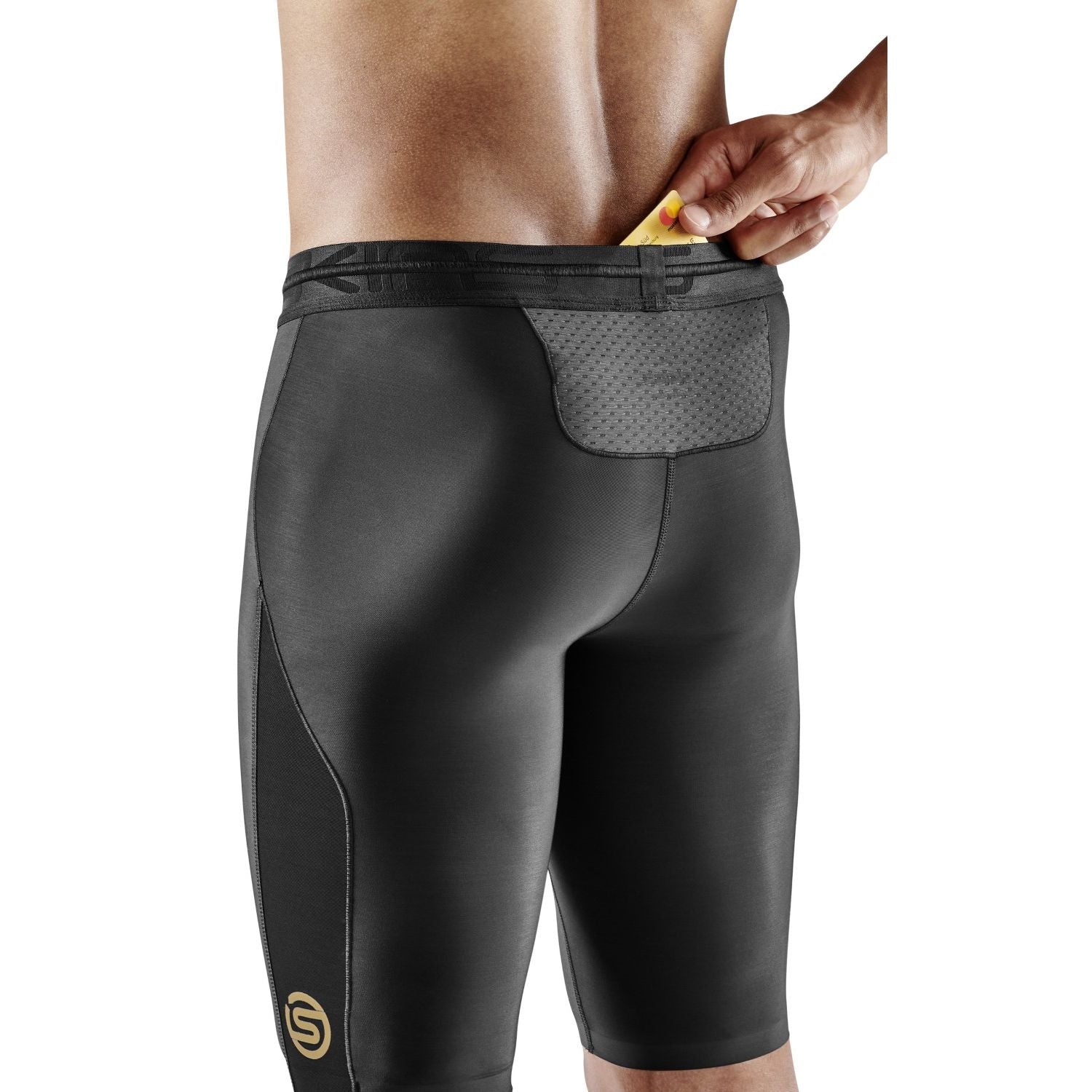 SKINS Men's Series-5 Half Tight Black