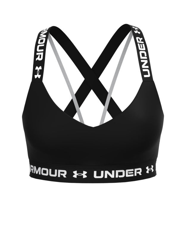 Under Armour Women's Cross Back Low Sports Bra Black / White