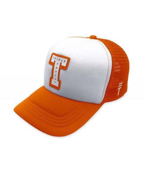 Triple Threat Trucker Cap Orange