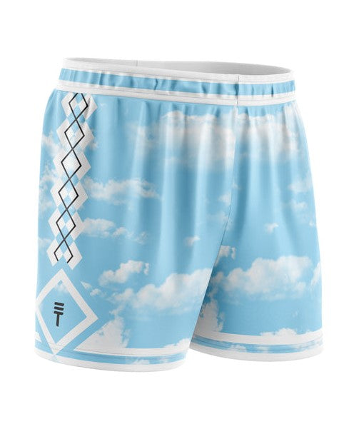 Triple Threat Carolina Basketball Short Sky