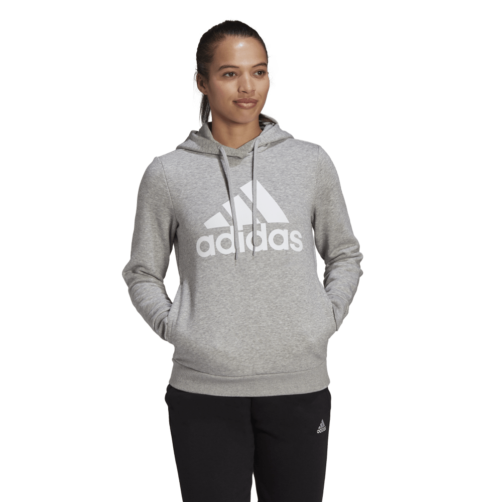 Adidas Women's Essentials Logo Fleece Hoodie Grey
