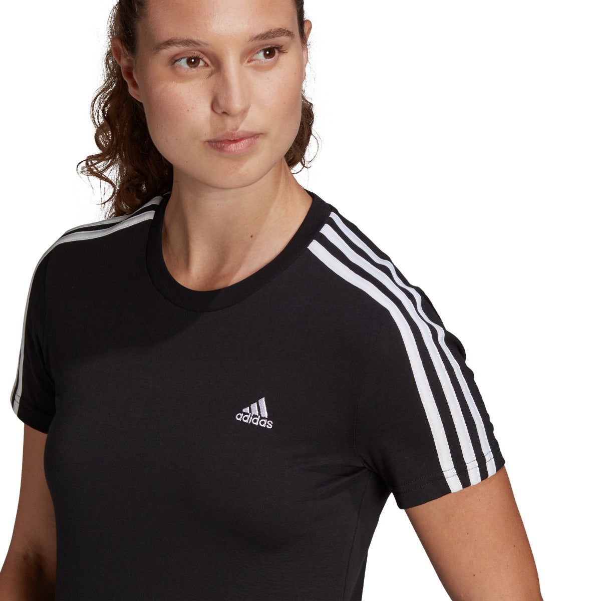 Adidas Womens 3S Ess T-Shirt Black