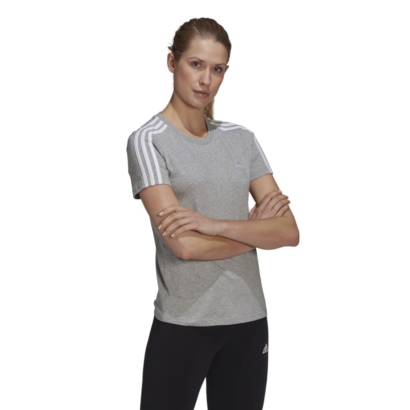 Adidas Womens 3S T-Shirt Grey