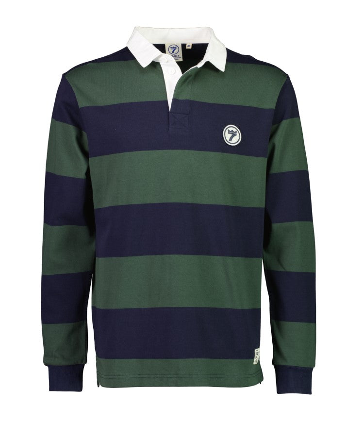 Line 7 Cotton Rugby Jersey Navy/Green