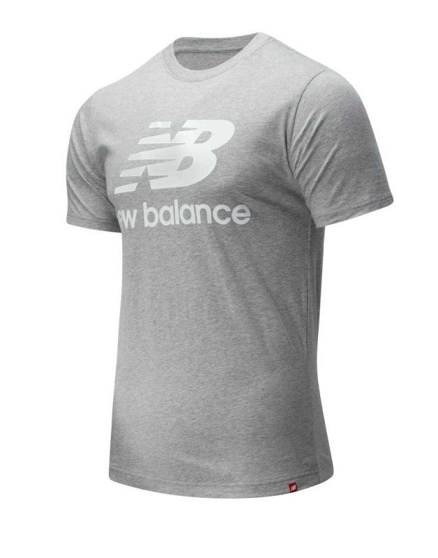 New Balance Essentials Stacked Logo Tee Grey