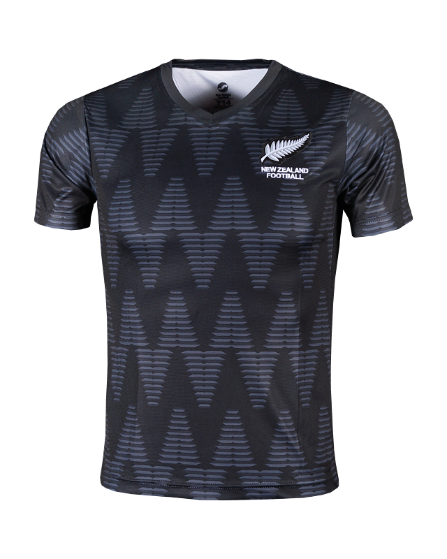 New Zealand Football Kids Supporters Shirt Black