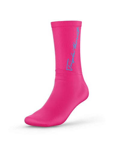 Triple Threat GOAT Script Sock Pink