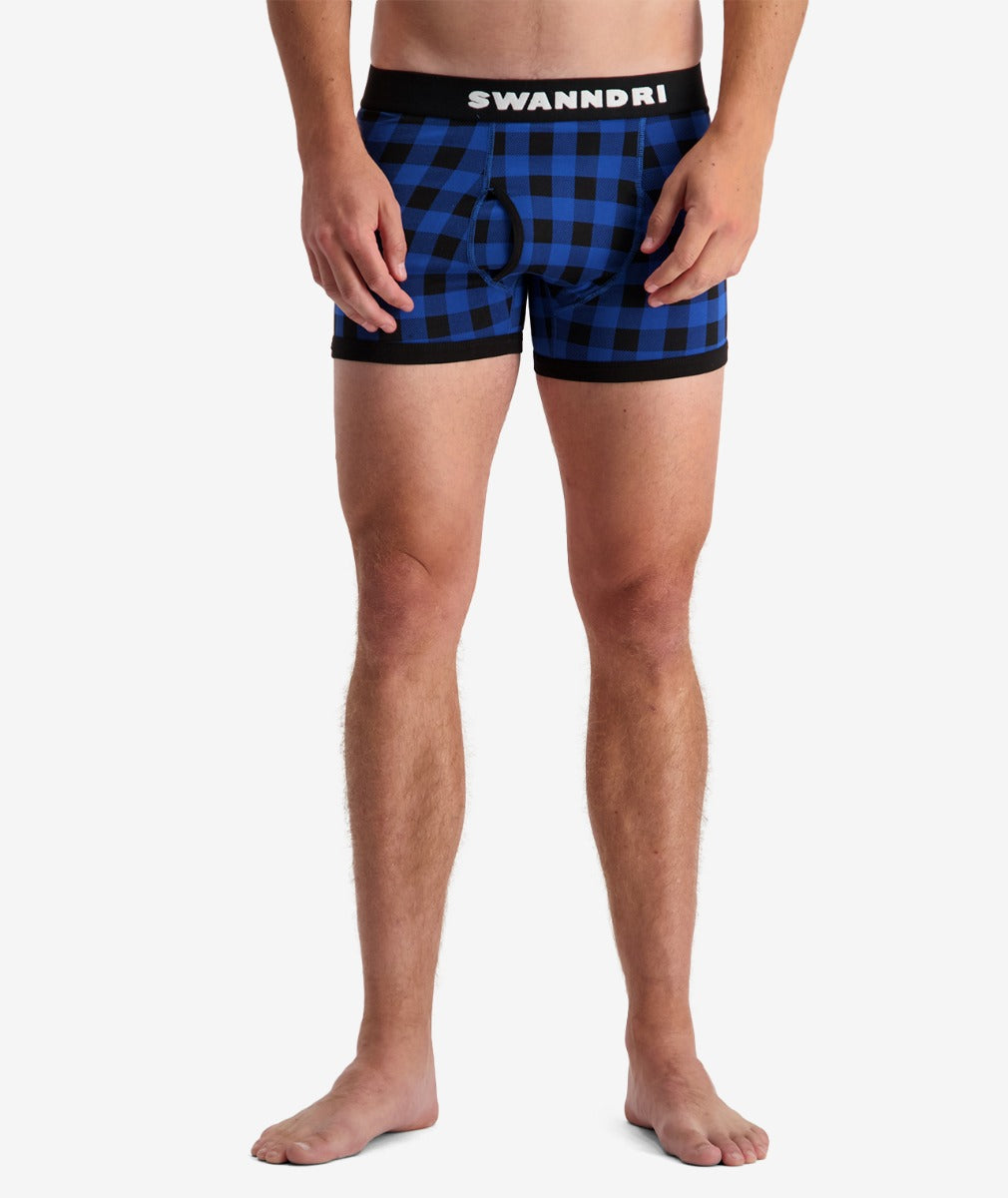 Swanndri Men's Cotton Undies Blue/Black
