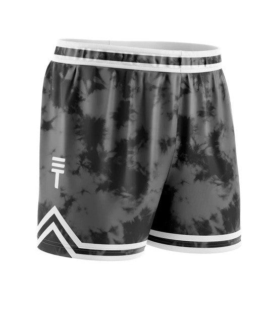 Triple Threat Kids Tie Dye Basketball Short Black