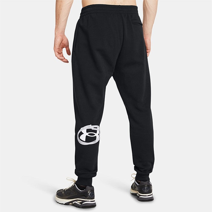 Under Armour Men's Rival Fleece Multiprint Joggers Black