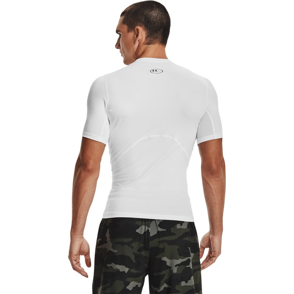 Under Armour Mens HG Armour Comp SS Tee White