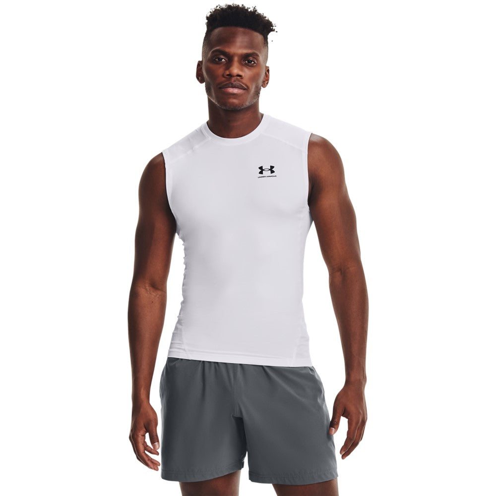 Under Armour Heat Gear Armour Compression Singlet White