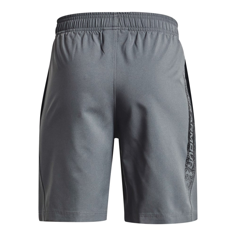 Under Armour Kid's Woven Graphic Short Pitch Grey