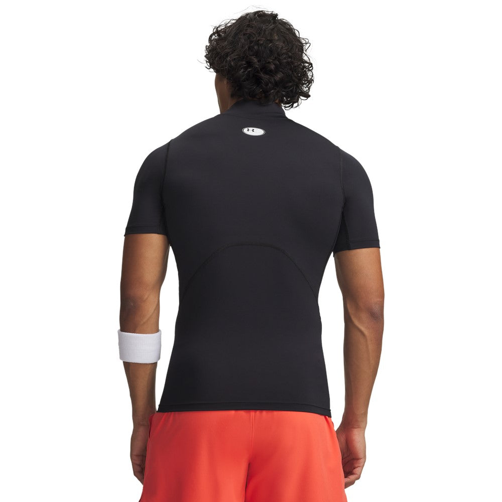 Under Armour Mens HG Armour Comp Mock SS Tee Black