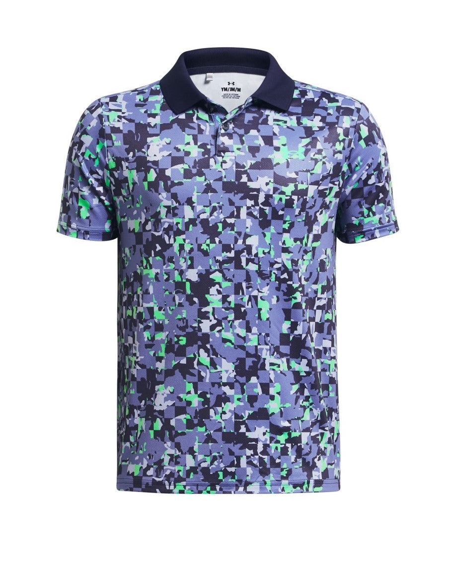 Under Armour Kid's Performance Rodeo Polo Starlight/Vapor Green