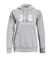 Under Armour Women's Rival Fleece Big Logo Hoodie Grey