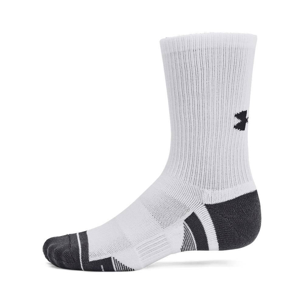 Under Armour Performance Tech 3pk Crew Socks White