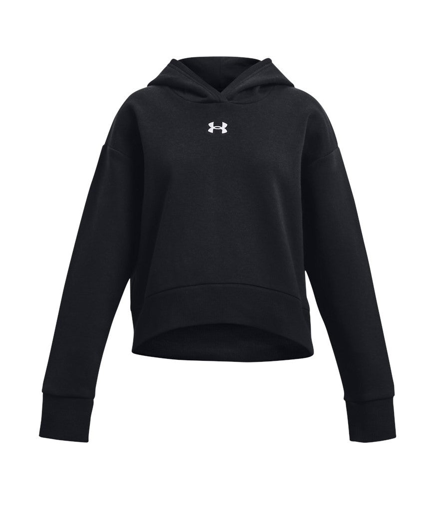 Under Armour Kid's Rival Fleece Crop Hoodie Black