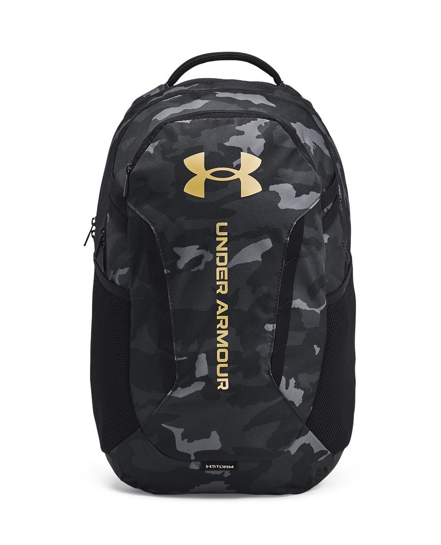 Under Armour Unisex Hustle 6.0 Backpack Black Camo/Gold