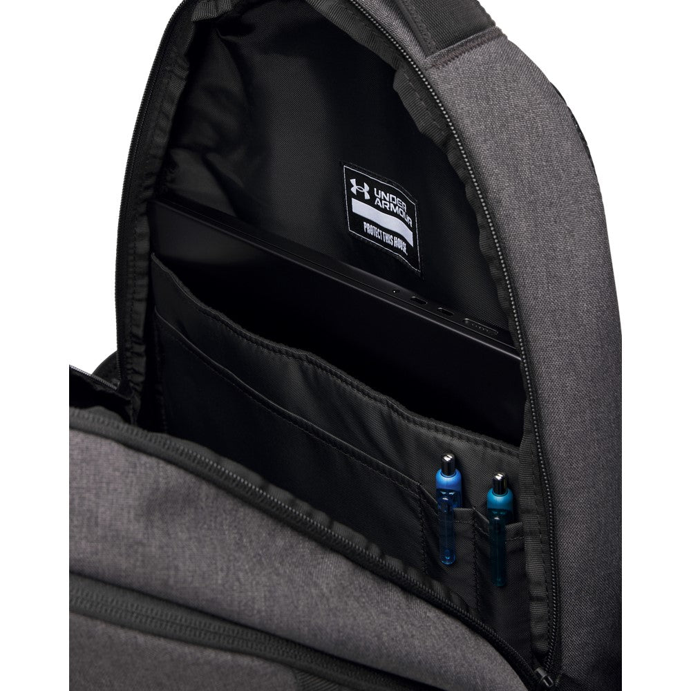 Under Armour Unisex Hustle 6.0 Backpack Black Full Heather