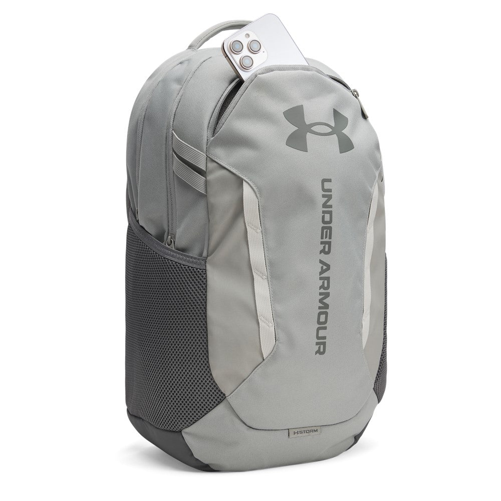 Under Armour Unisex Hustle 6.0 Backpack Titanium/Green