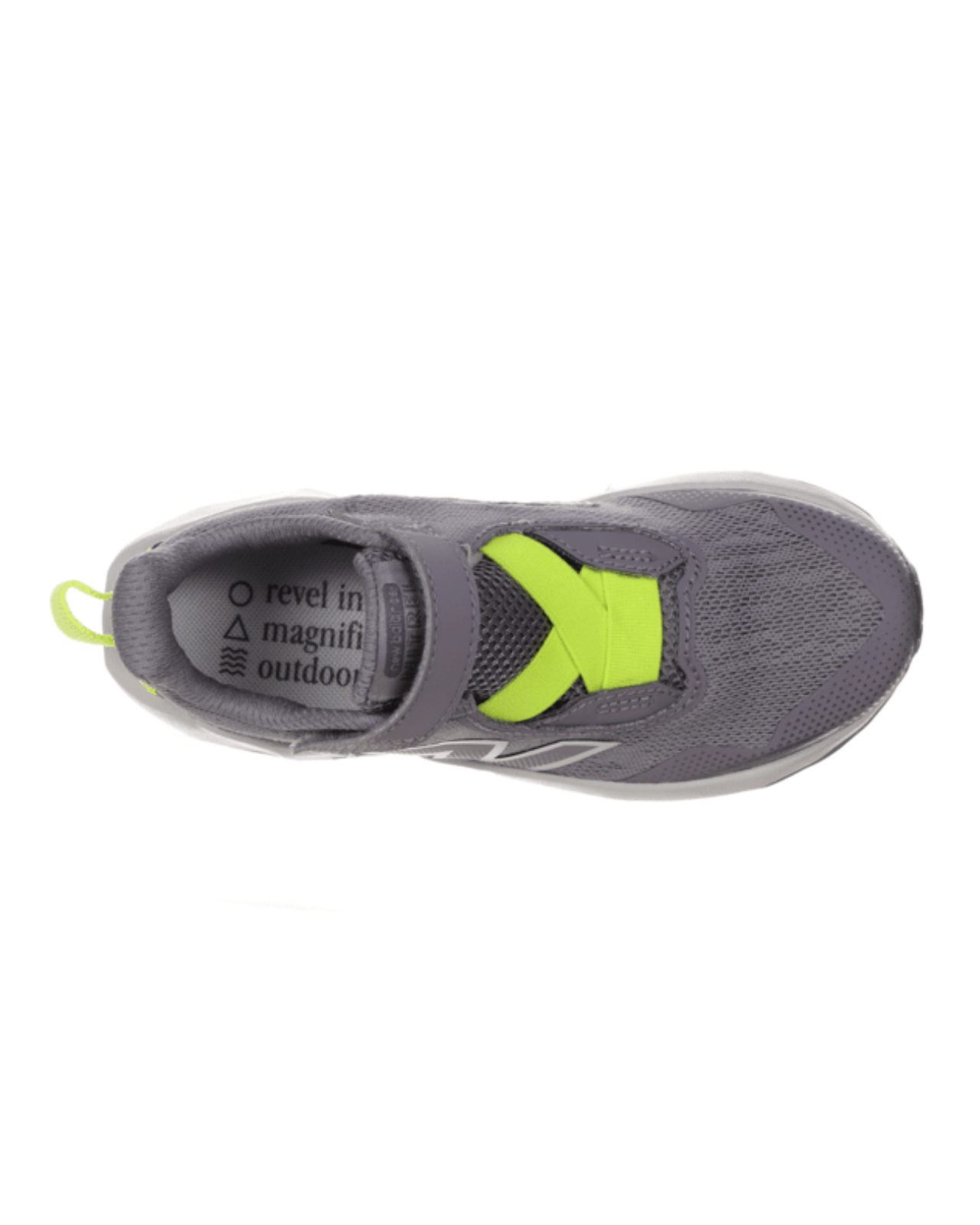 New Balance Kid's DynaSoft Nitrel Bungee Lace + Strap Shoe Grey/Green