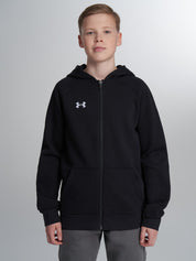 Under Armour Kid's Rival Fleece Full Zip Hoodie Black