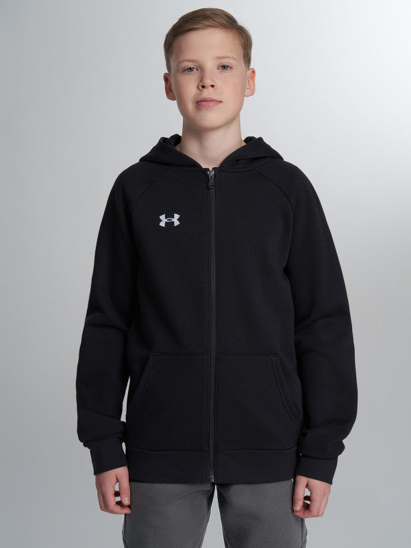 Under Armour Kid's Rival Fleece Full Zip Hoodie Black