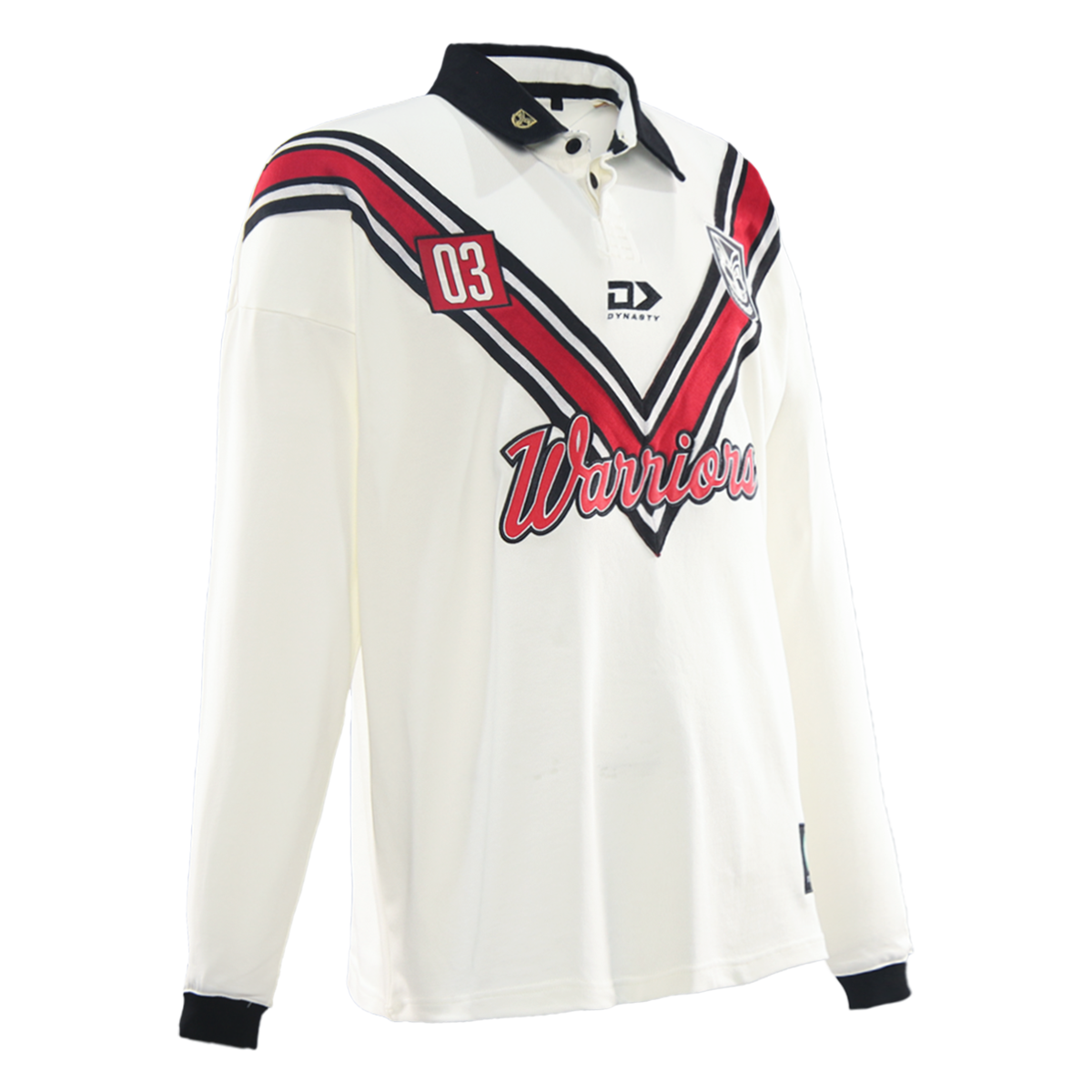 Warriors 03 Fauxback Traditional Long Sleeve Rugby