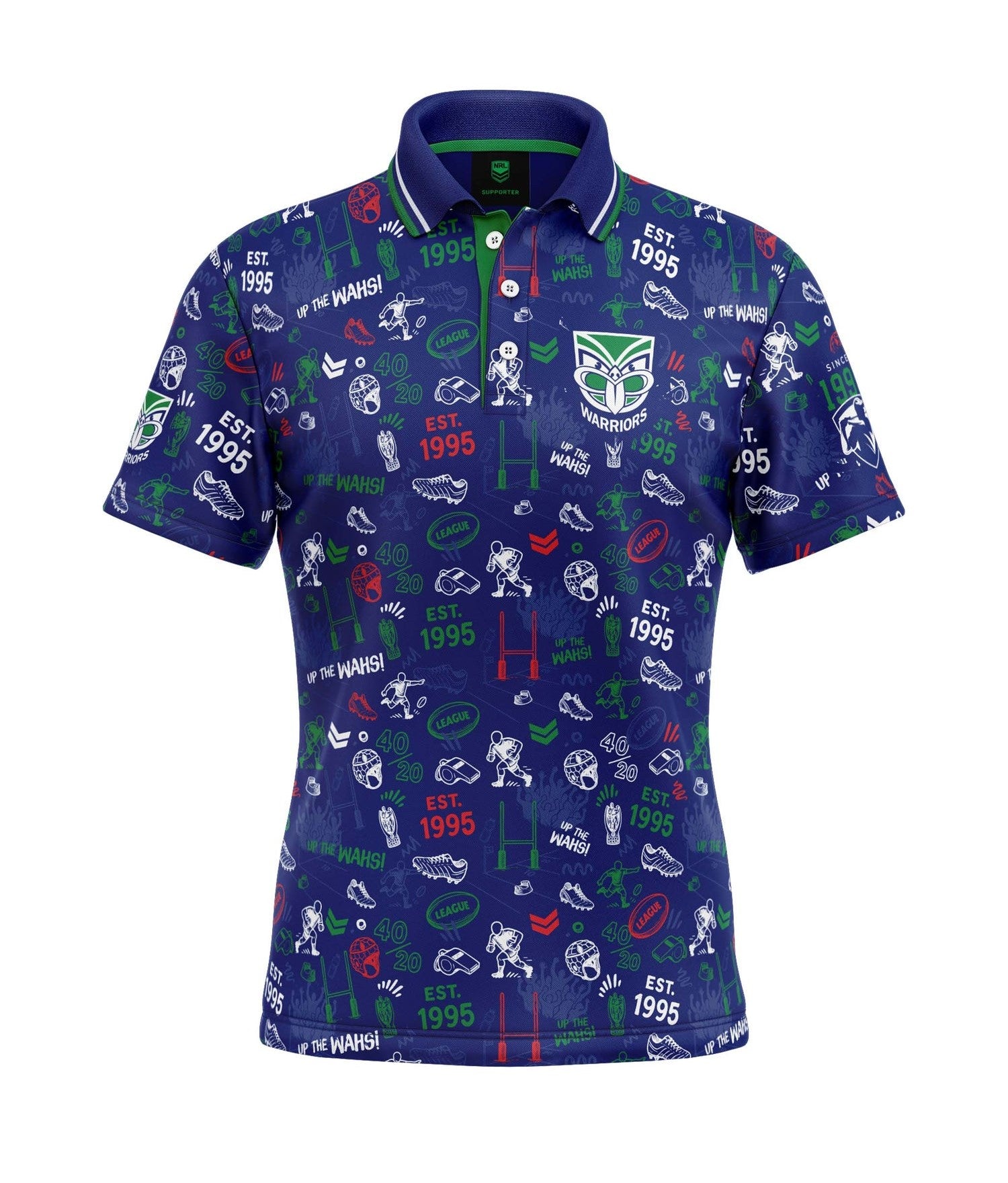 Warriors NRL 'Scrambler' Golf Polo