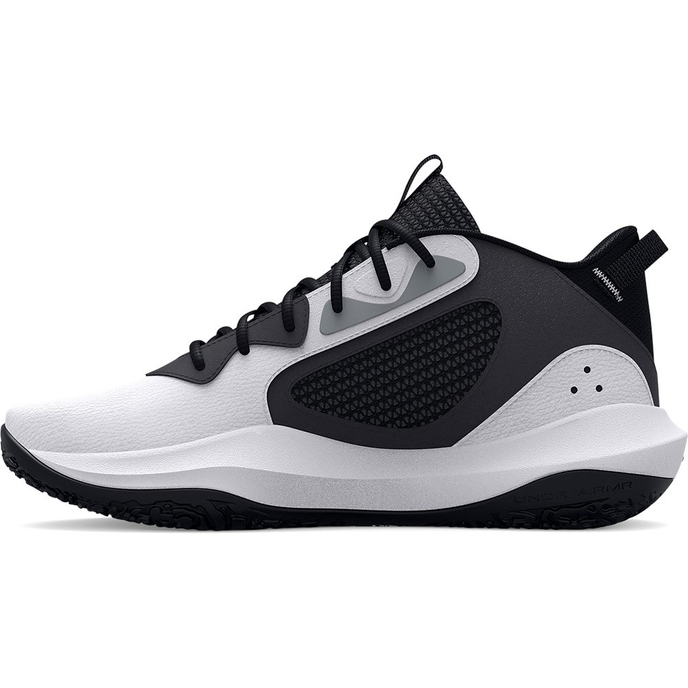 Under Armour Unisex Lockdown 6 Basketball Shoes White/JetGray