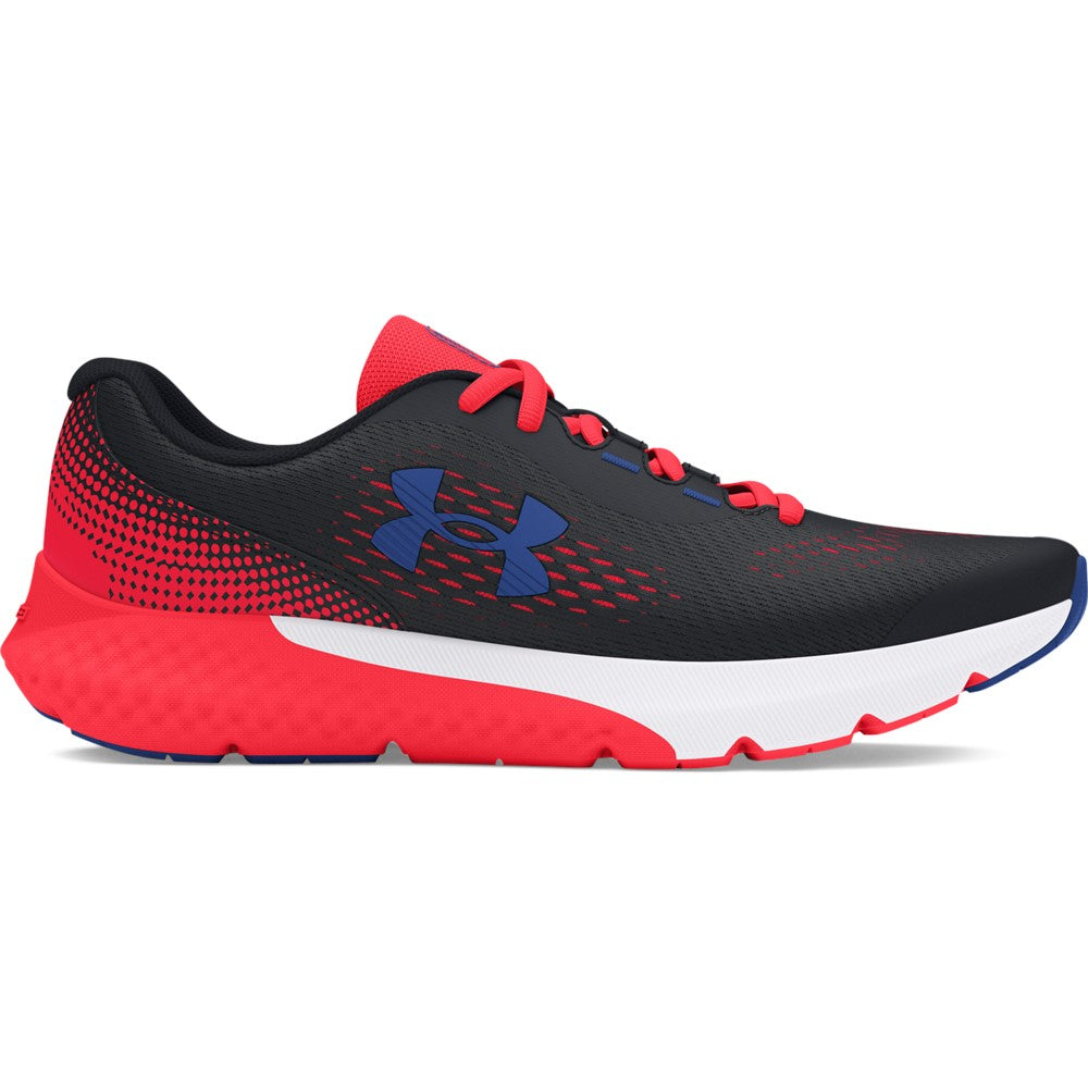 Under Armour Kid's BGS Charged Rogue 4 Shoe Black/Beta/Tech Blue