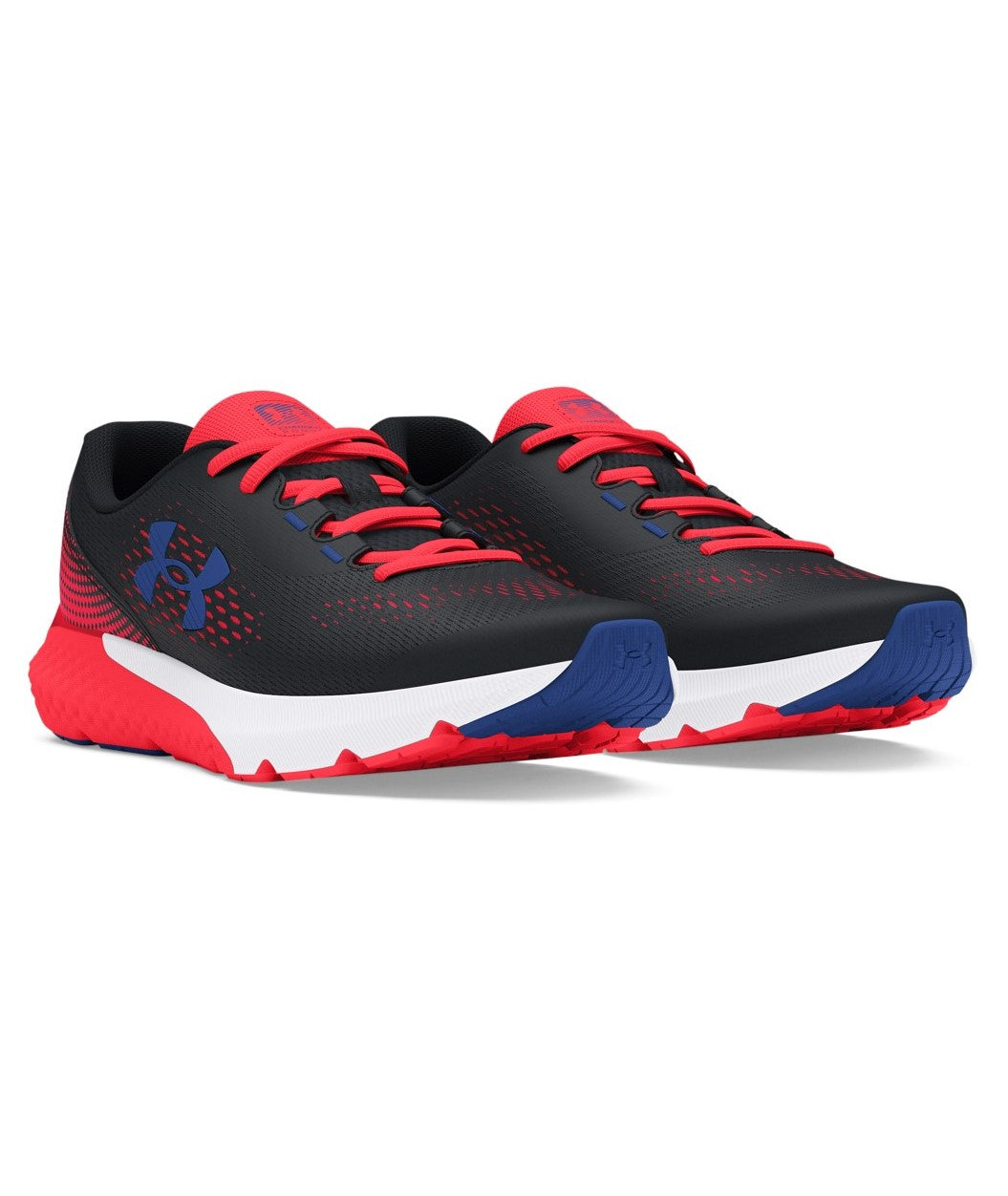 Under Armour Kid's BGS Charged Rogue 4 Shoe Black/Beta/Tech Blue