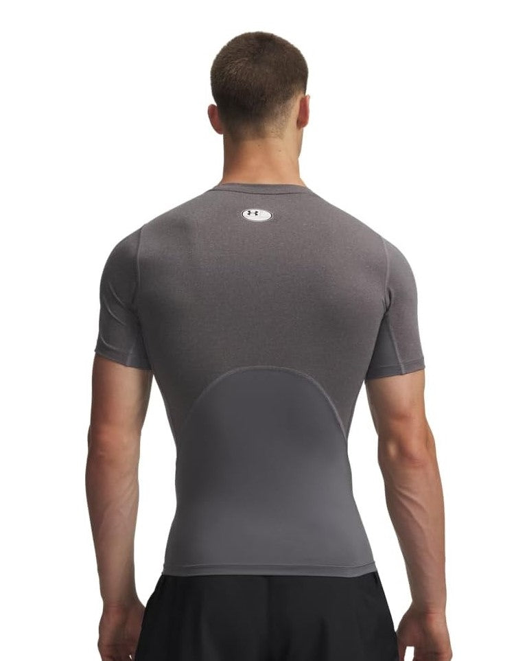 Under Armour Mens HG Armour Comp SS Tee Carbon