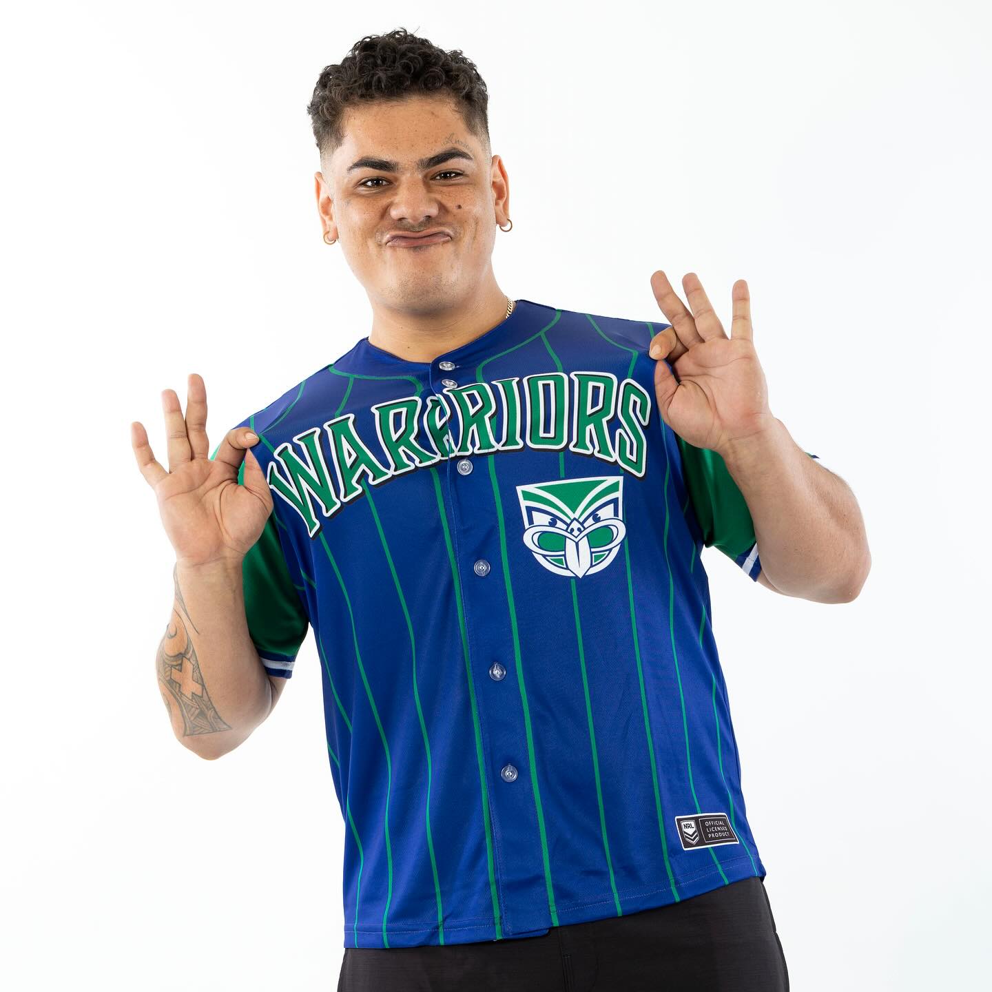 Warriors NRL Slugger Baseball Shirt