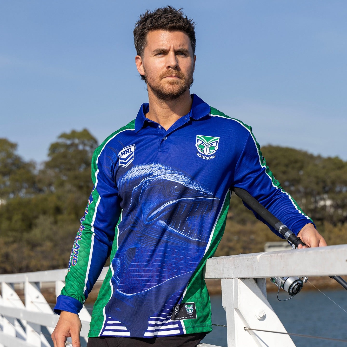 Warriors NRL 'Barracuda' Fishing Shirt