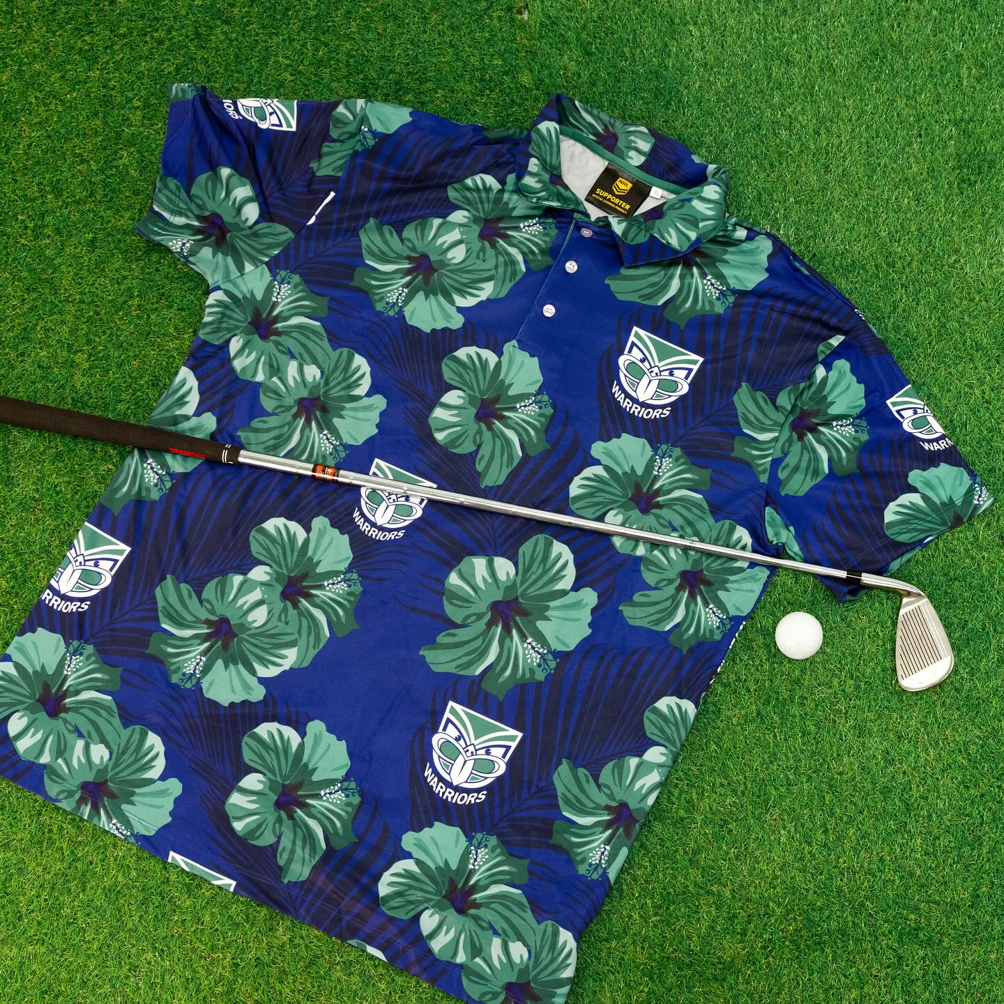 Warriors NRL Aloha Golf Polo Shirt