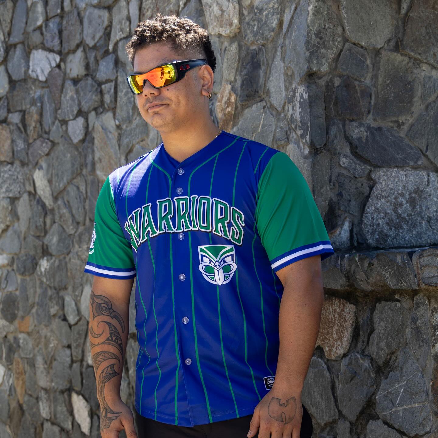 Warriors NRL Slugger Baseball Shirt