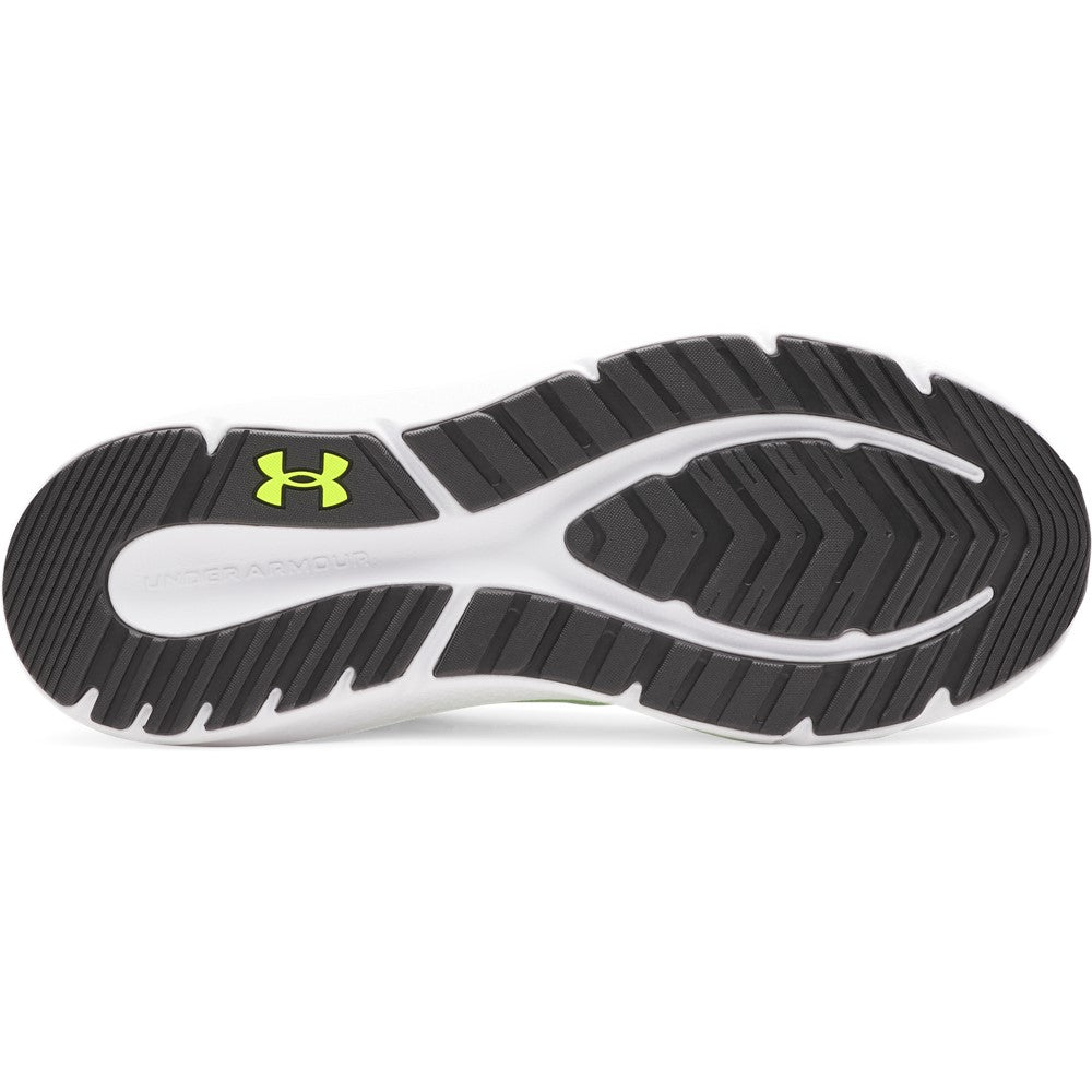 Under Armour Men's Big Logo Charged Pursuit 4 Shoe White/HighVisYellow