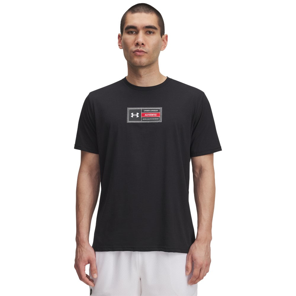 Under Armour Printed Woven Label T-Shirt Black