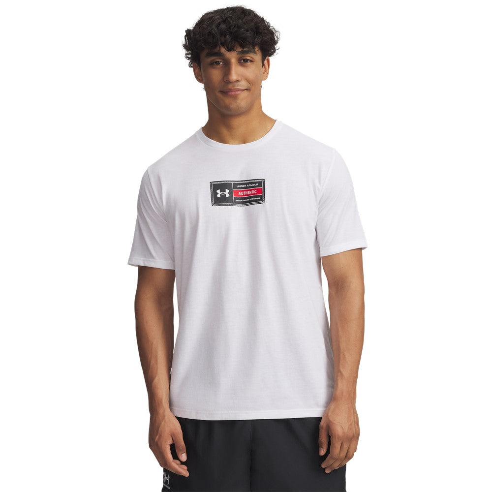Under Armour Printed Woven Label T-Shirt White