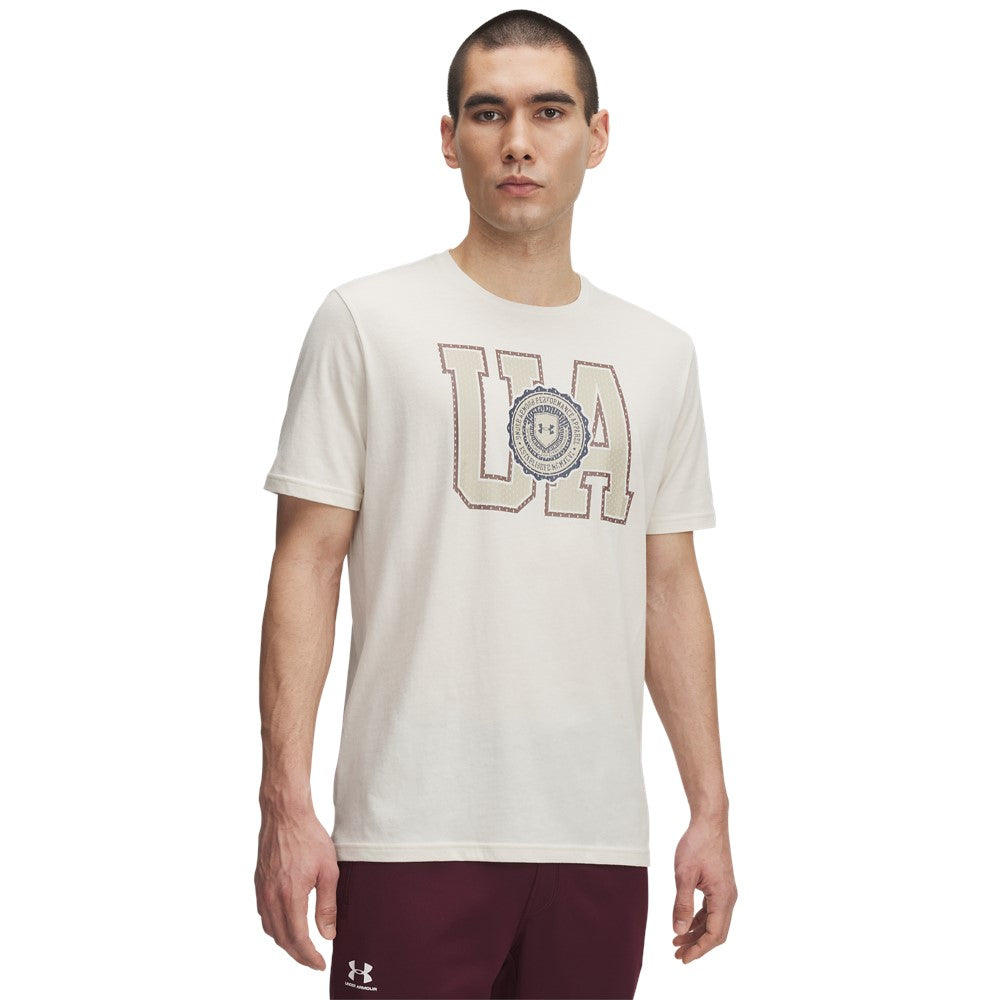 Under Armour College Crest Logo T-Shirt Stone