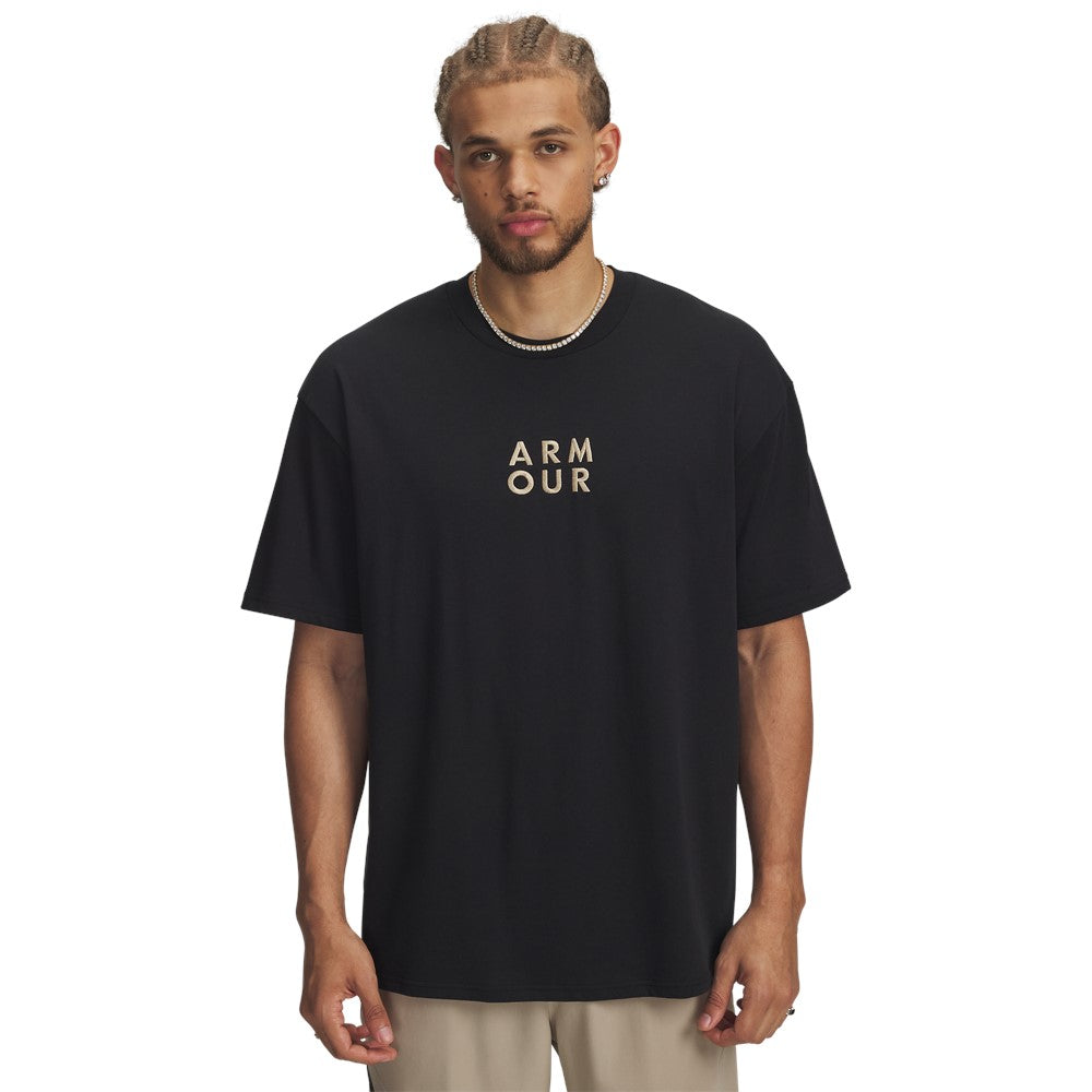 Under Armour Heavyweight Wordmark T-Shirt Black