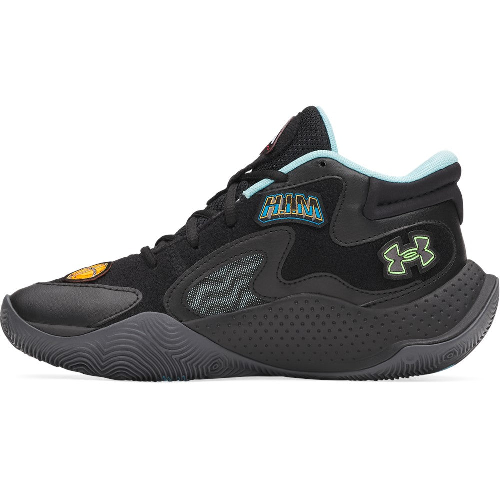 Under Armour Kid's Jet '25 Basketball Shoes Black/Sky