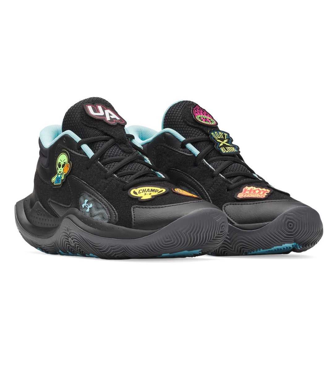 Under Armour Kid's Jet '25 Basketball Shoes Black/Sky