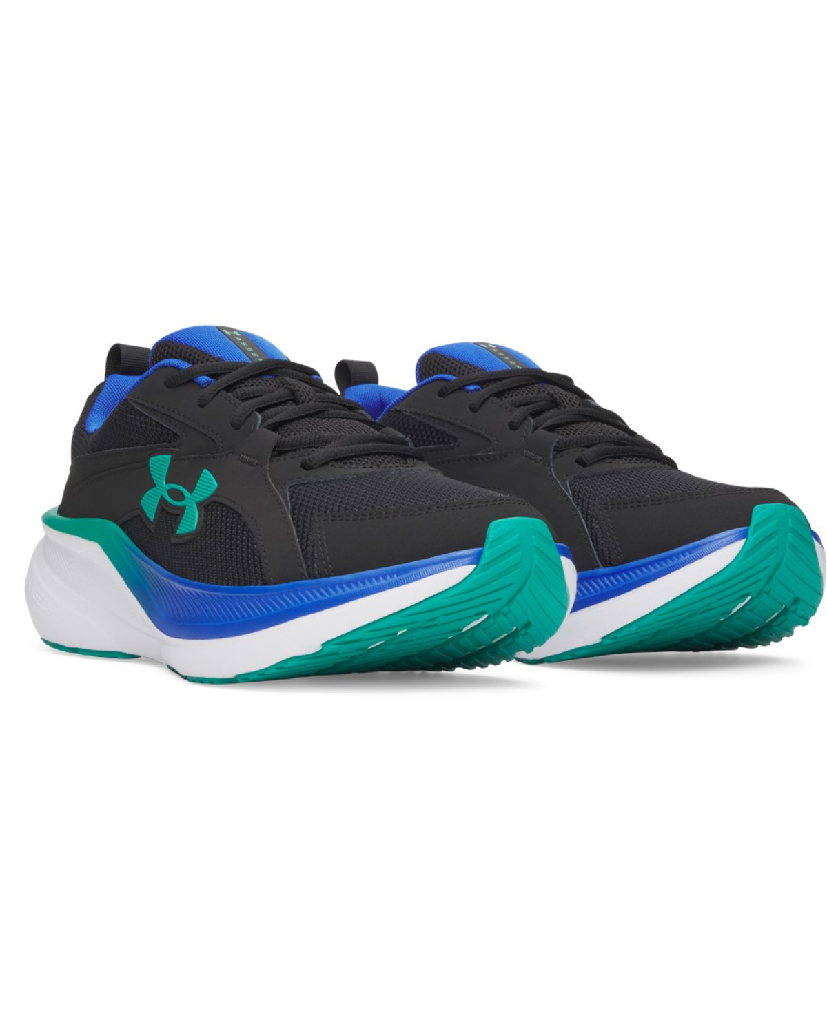 Under Armour Men's Charged+ Assert 11 Shoe Black/Royal/Green