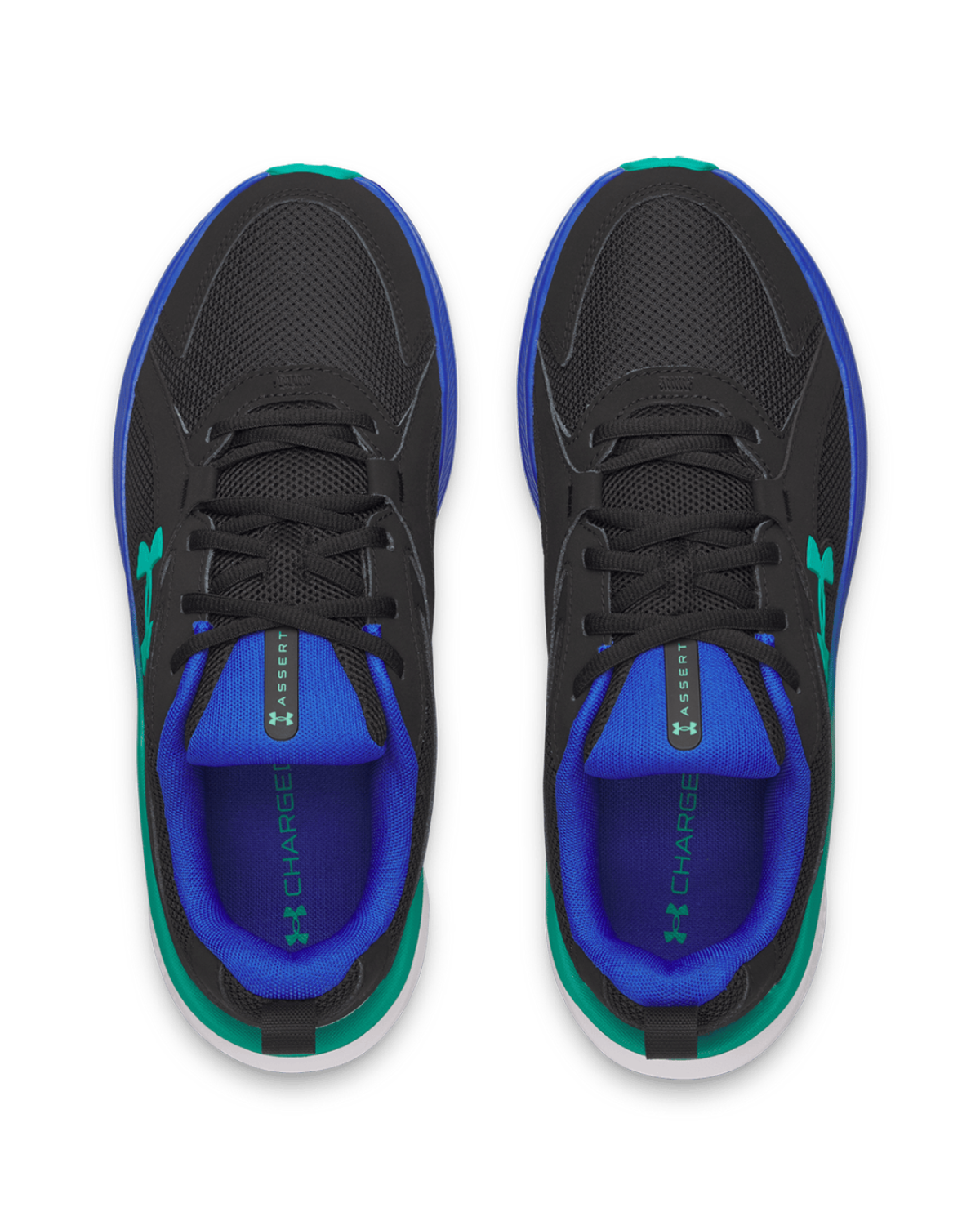 Under Armour Men's Charged+ Assert 11 Shoe Black/Royal/Green
