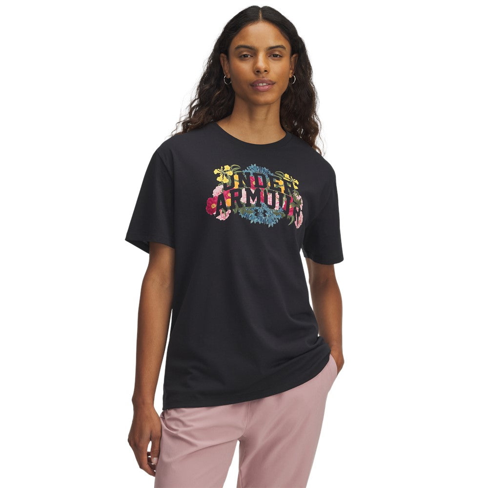 Under Armour Women's Watercolour Oversized T-Shirt Black