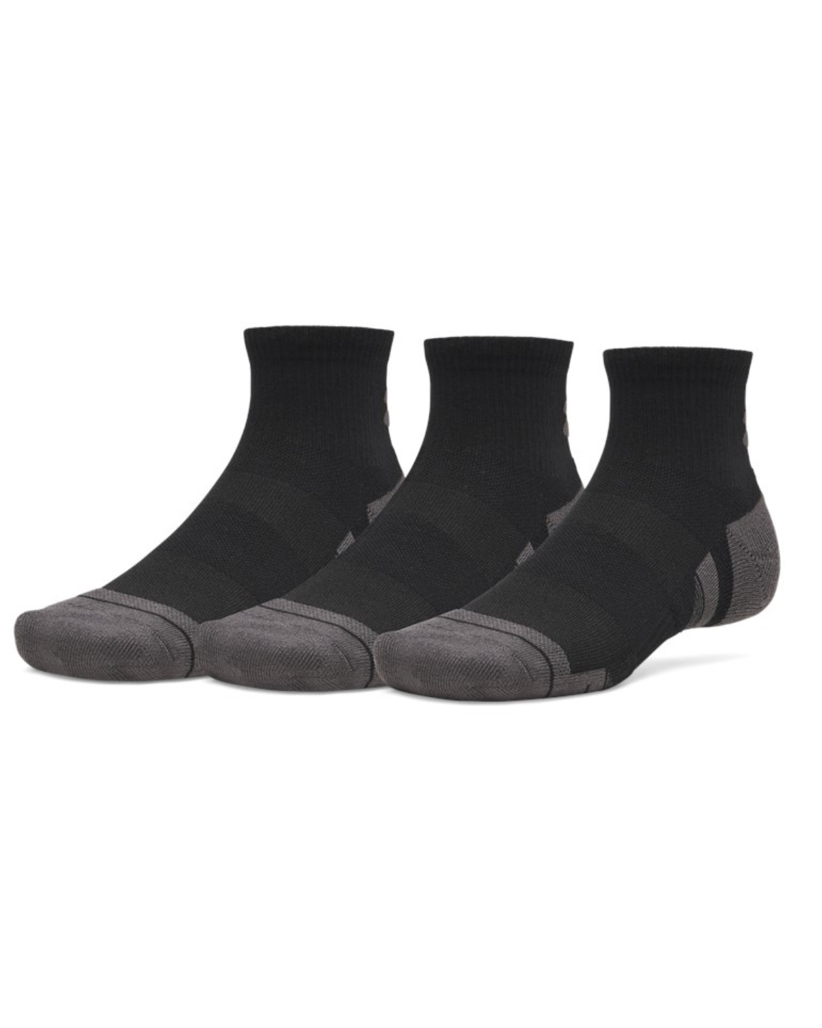Under Armour Performance Tech 3-Pack Quarter Socks Black