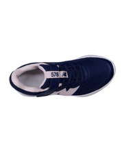 New Balance Kid's 578 Bungee Lace + Strap Shoe Navy/Pink